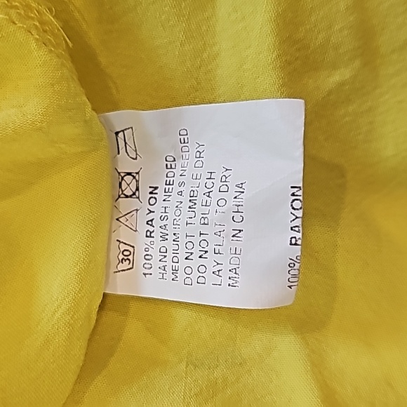 Ekouaer double tie lace eyelet bathing suit cover up yellow Size M to L - Picture 6 of 8